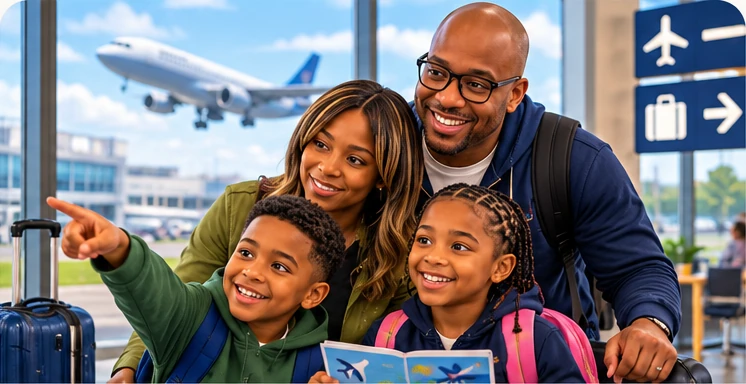 A family exploring a New York science museum together